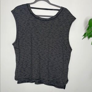 Champion Black Stripes Sleeveless Tee Relaxed Fit